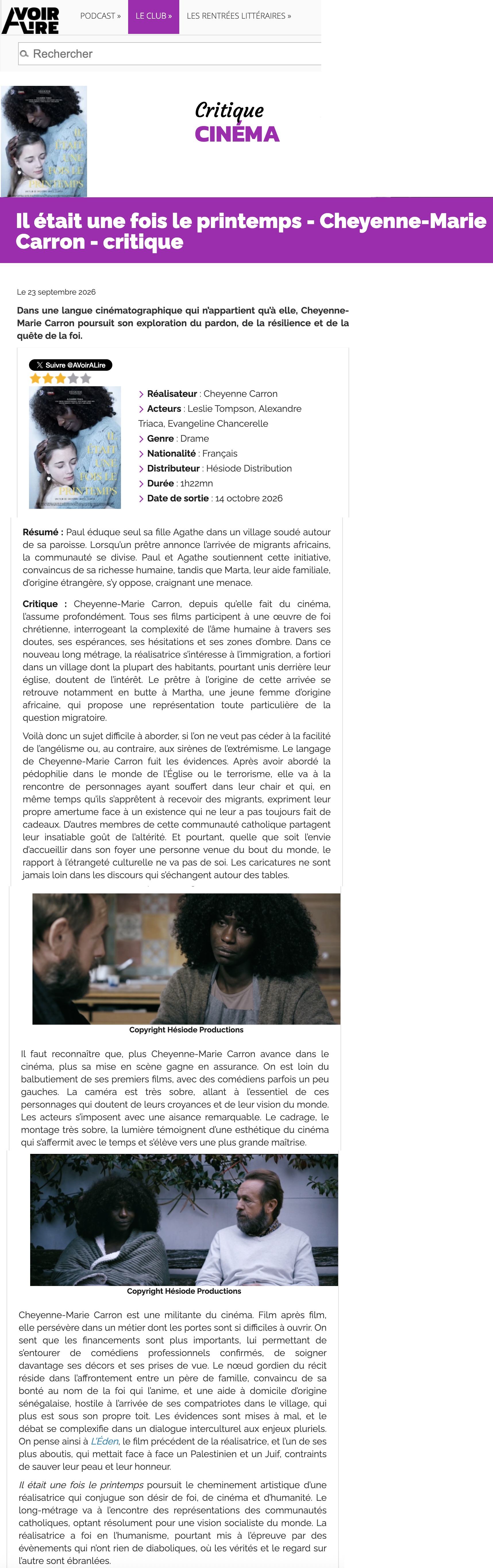 A VOIR A LIRE